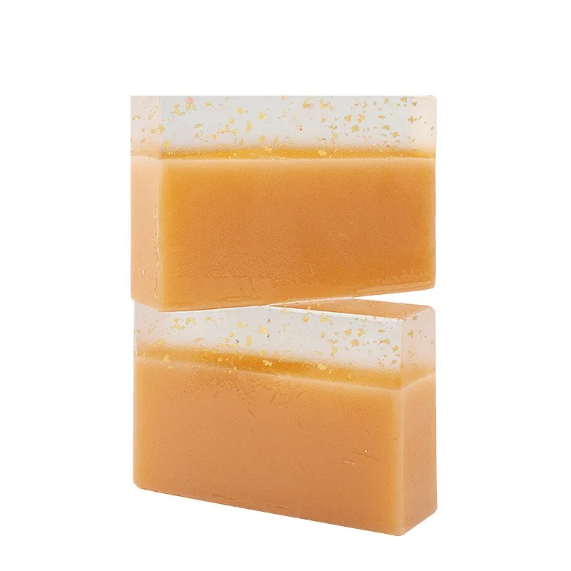 Custom turmeric gold foil VC handmade soap cleansing bath foam delicate and rich solid soap bar daily body cleaning special soap
