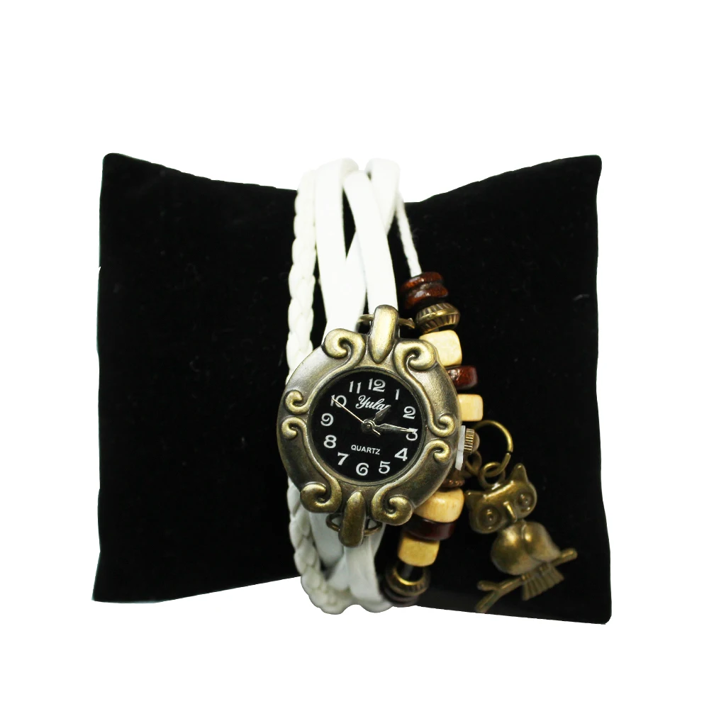 Drop Shipping Vintage reloj de pulsera Clover Watches Women Leather Strap Hot Sell Bracelet Wrist lady bracelet wrap watches