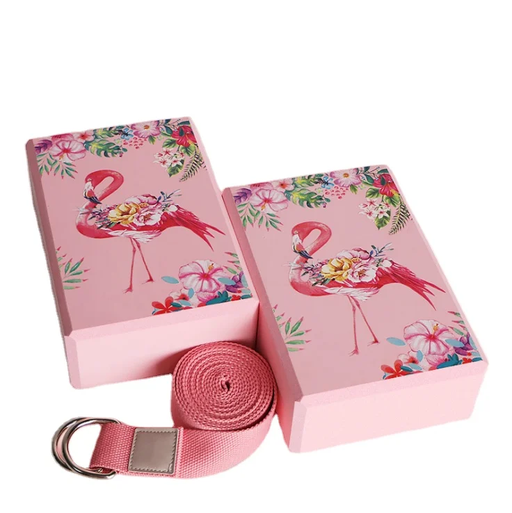 
2021 Custom Logo Printed Fitness Yoga Brick Wholesale eva yoga block brick thicken exercise pilates fitness 
