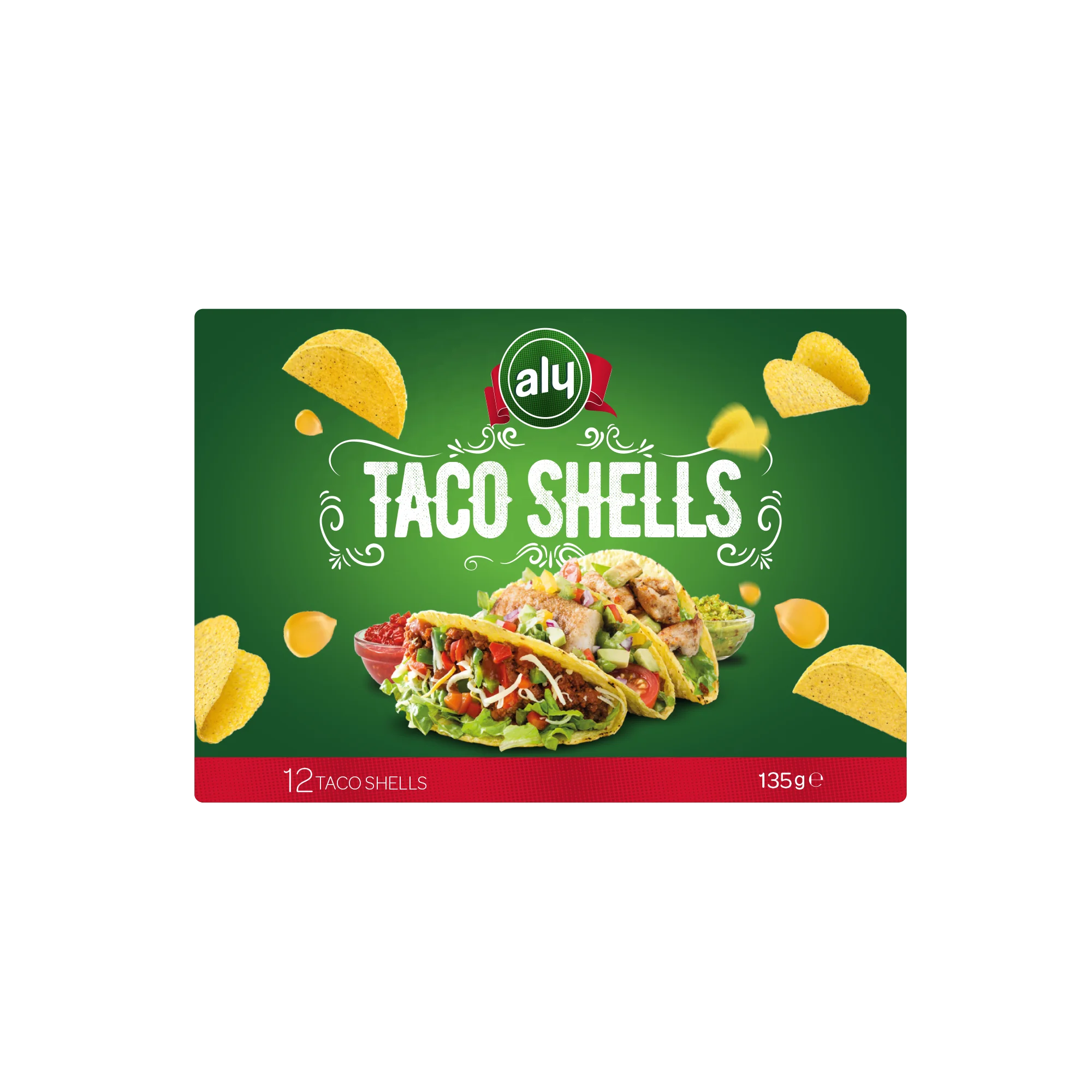 Taco Shell 12 шт. оригинальная фирменная коробка Aly 135gr (12 упаковок в одной