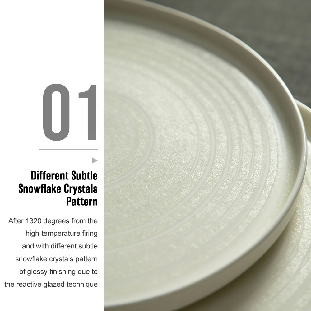 Wholesale Restaurant Crystal White Ceramic Tableware Porcelain Serving Dinner Bowl Dishes And Plates Sets Dinnerware