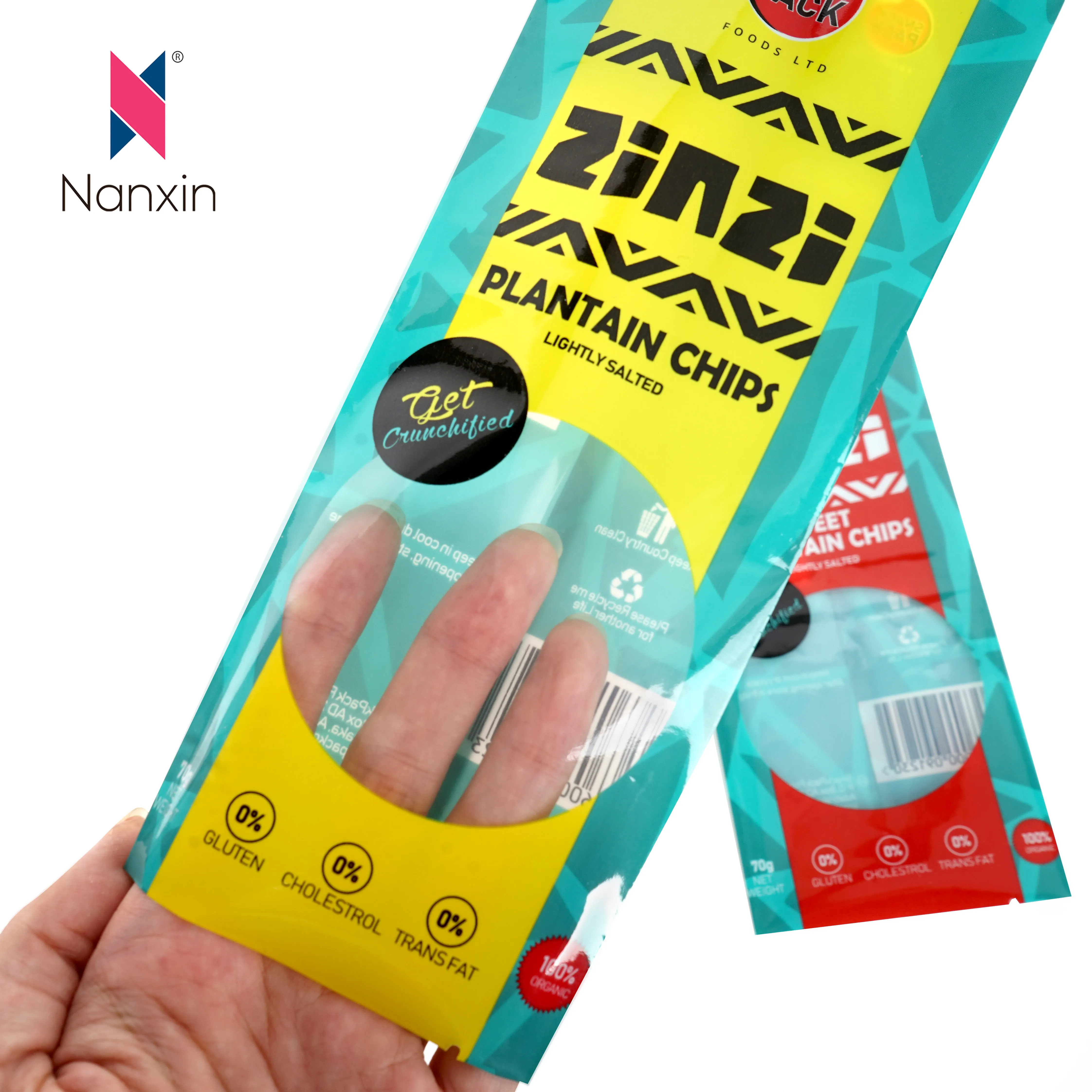 Одноразовые композитные пластиковые пакеты для закусок упаковка попкорна пищевых продуктов саше с окошком