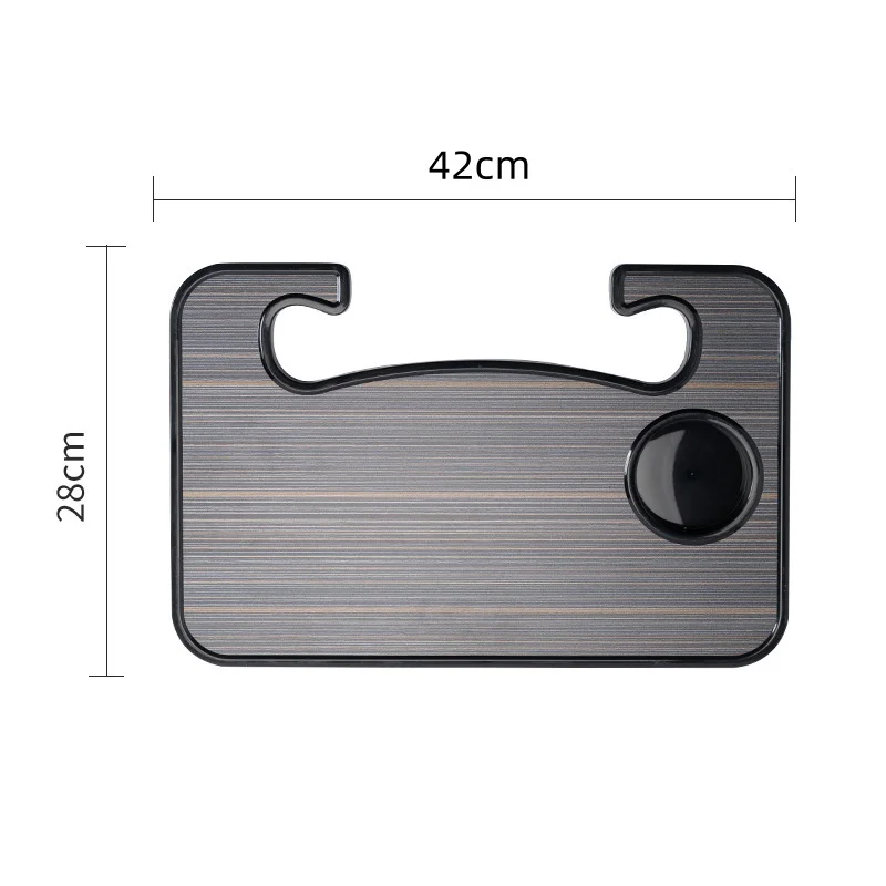 Wood Pattern Portable Laptop Table Tray Car Steering Wheel Auto Desk For Food Eating Steering Wheel Dining Tray