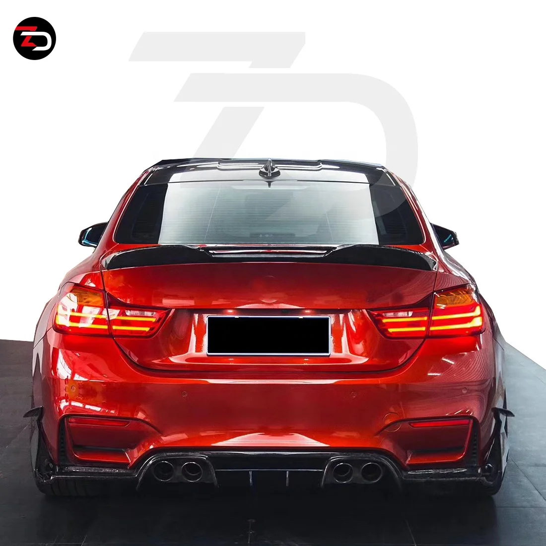 New carbon fiber rear spoiler front diffuser side skirts body kit Suitable for M3 M4 F80 F82 2014-2018 year