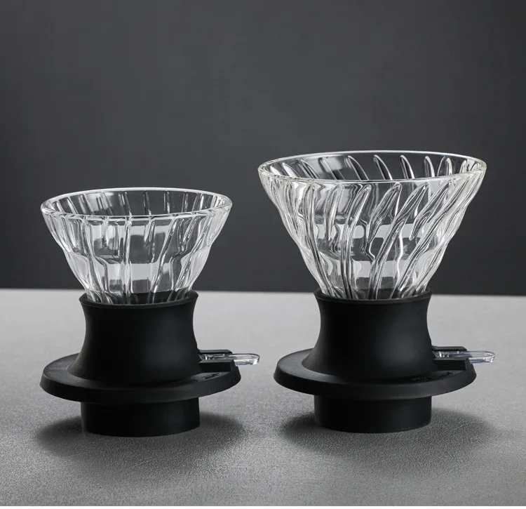 New Creative Design High Borosilicate Heat Resistant Glass Coffee Pot 60 With Adjustable Filter Dripper