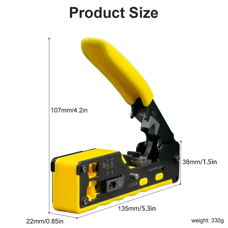 Multifunctional Rj45 Crimping Tool For Cat5e Cat6 Crimping Tool 8P8c Hand-held Network Cable Tool