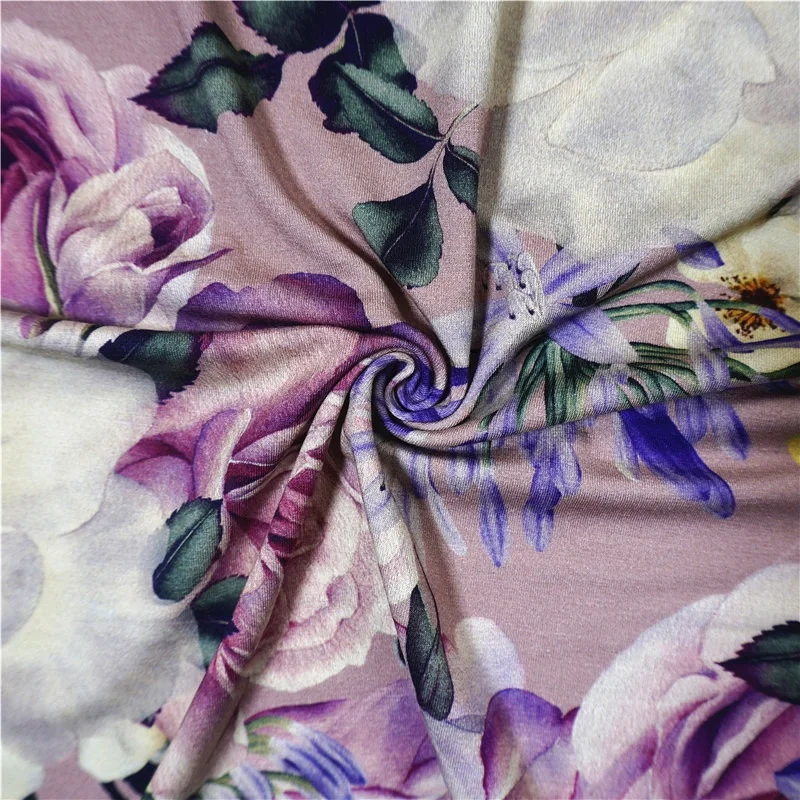 Custom Printing Single Jersey Fabric for Baby Cloth,blanket Free Sample Hot Sale Best Quality Organic Bamboo 230-250GSM Knitted