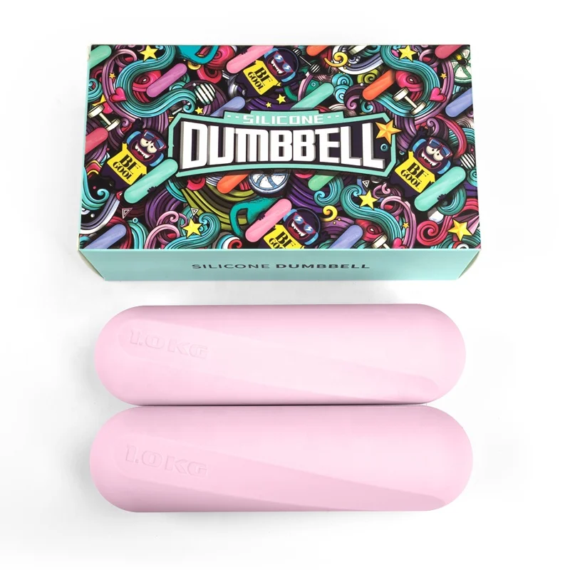 Colorful Yoga Gym Dumbbells Weights Silicone Dumbbell Sets for Woman and Kids