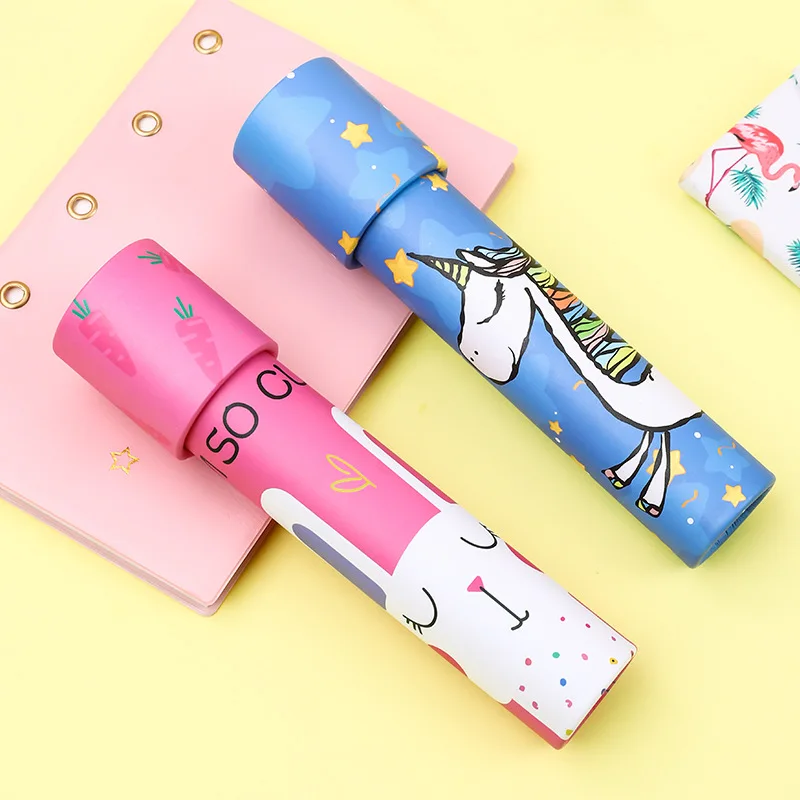 HLC501 Rotating Kaleidoscope Kid Toys Classic Educational Science Experiment Toys Imaginative Cartoon Kaleidoscope Toy