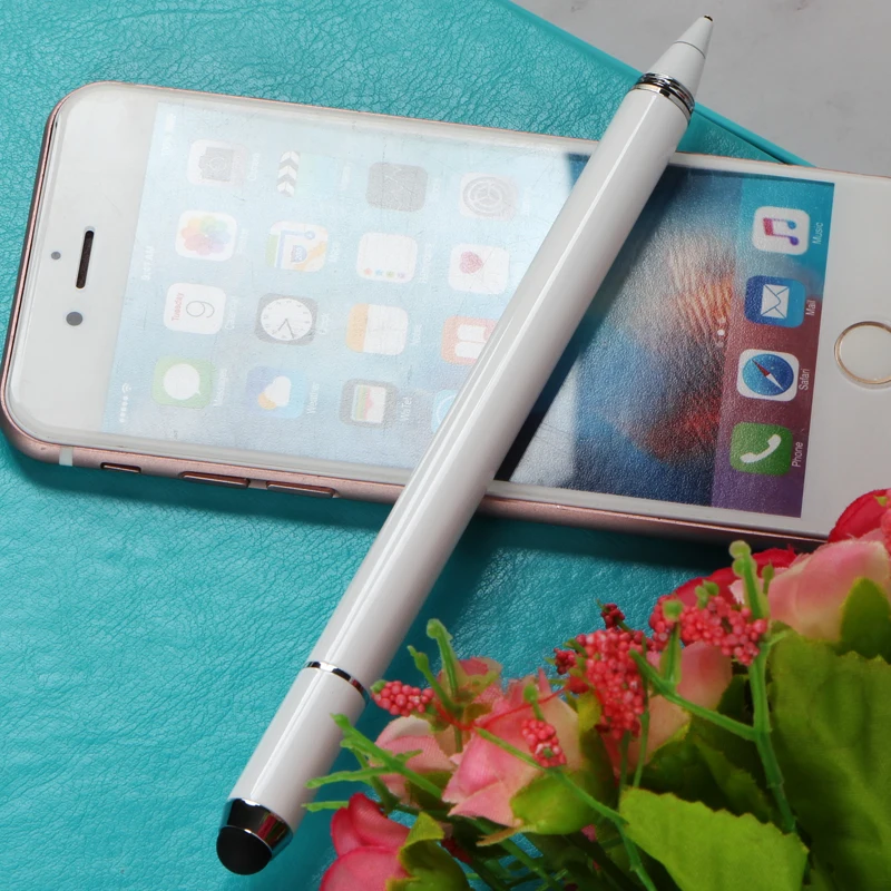 No laser thick disc touch screen white stylus pen usb charging for cell phone and notebook writing
