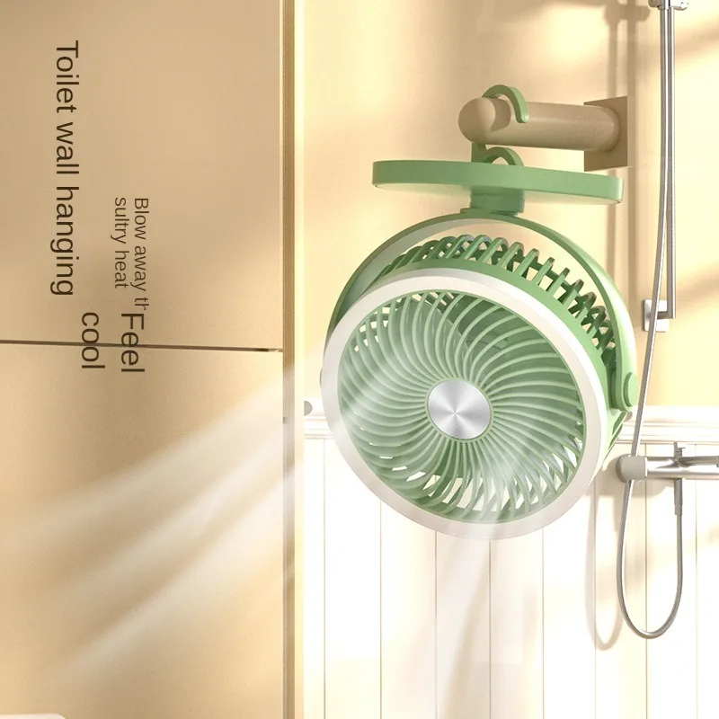 Cartoon Style Large Wind USB Charging Fan Rotating Suspension Design Students Kids Plastic Stainless Steel Manufactured Desktop