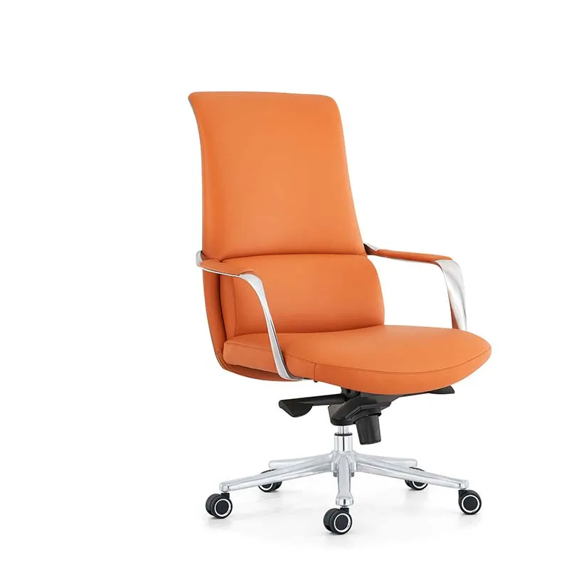 Luxury Modern Adjustable Swivel Manager Executive Ergonomic Genuine Leather Recliner Office Chair