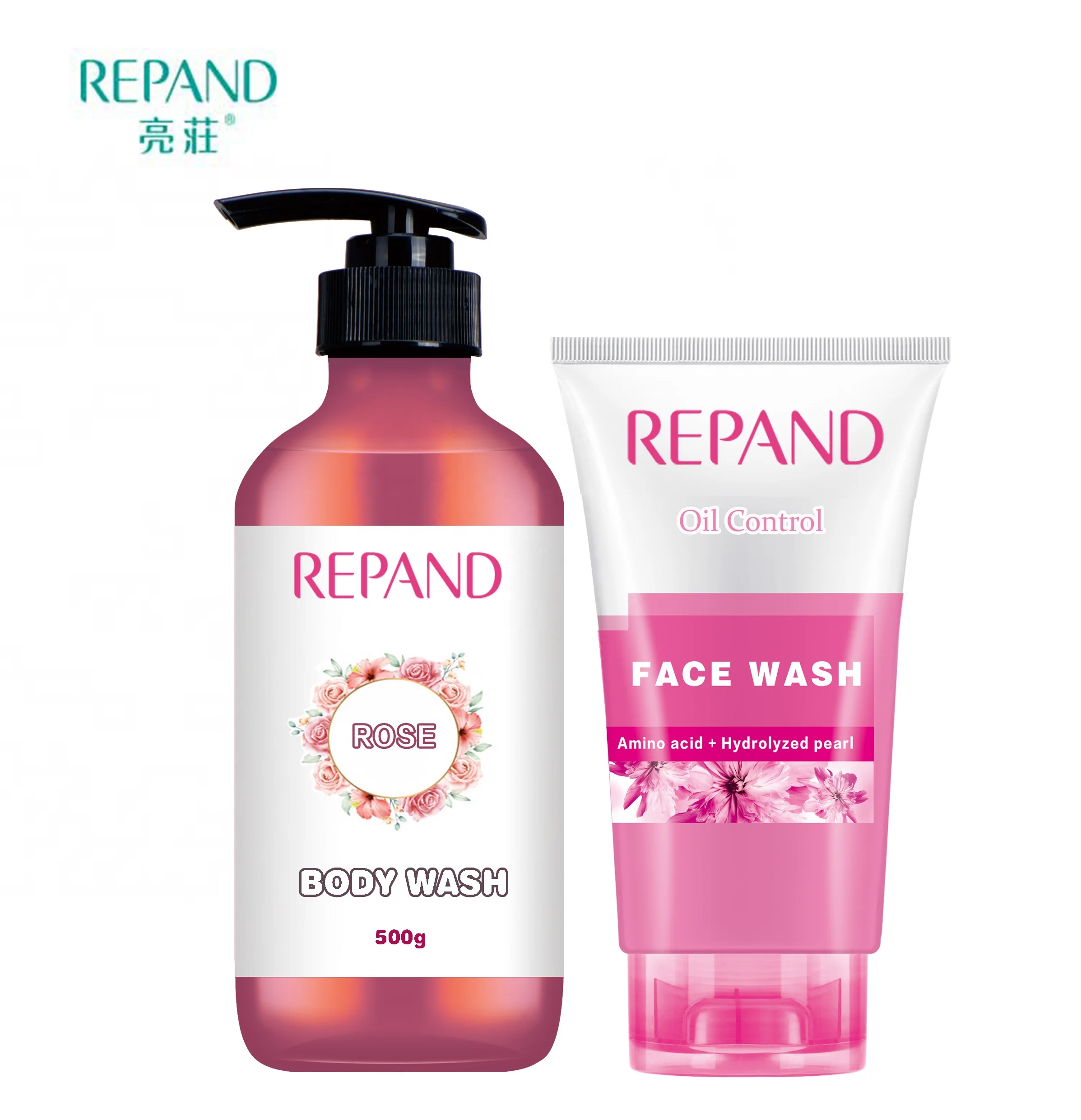 
Best whitening rose essential oil shower gel body wash private label 