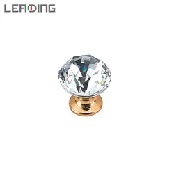 Crystal Drawer Knob Zinc Alloy Cabinet Handle Furniture Pull