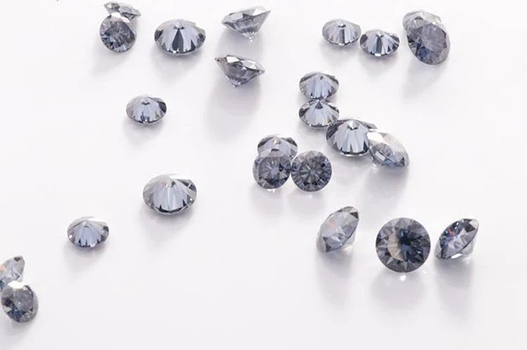 MEDBOO Jewelry Wholesale Dark Grey Color Round Cut Jewellery gray Moissanite Diamonds Loose Stones For Jewelry Making