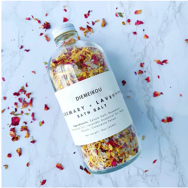 Высококачественные большие соли для ванны, ГИМАЛАЙСКАЯ СОЛЬ, лаванда, жасмин, роза, соли для ванны с цветами
