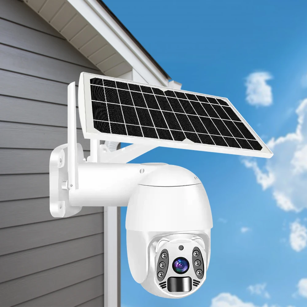 Solar Panel 4G/WIFI Panoramic Home Security Night Vision Network Camera
