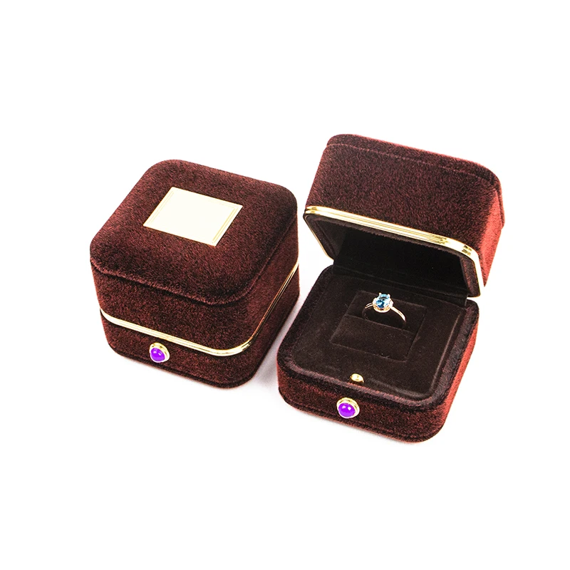Коробка кольца ювелирных изделий ожерелья бархата Китая упаковывая с ценами по прейскуранту завода-изготовителя