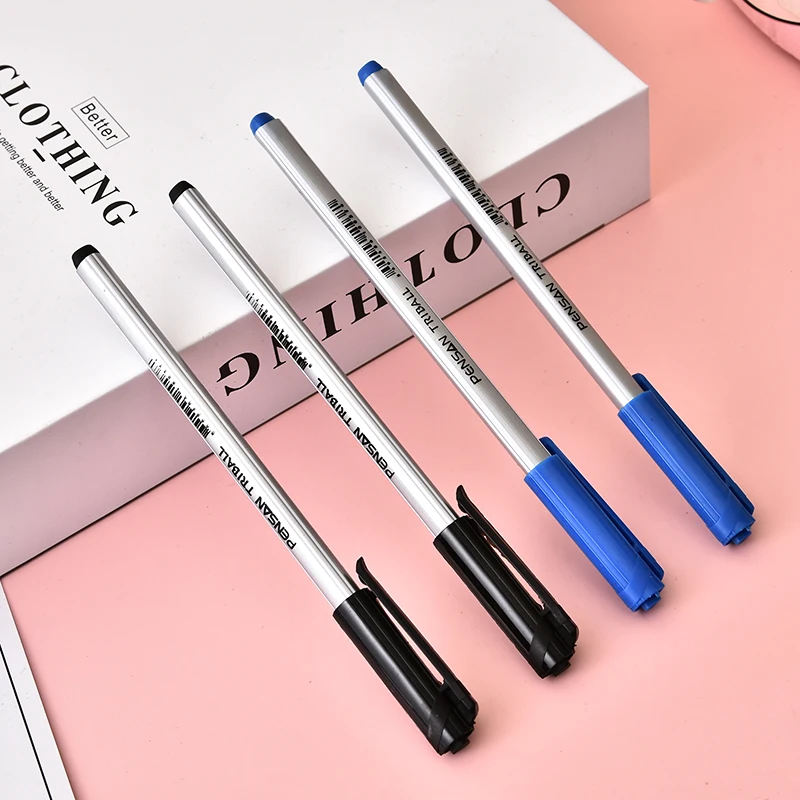 1.0mm Oily Ink Ballpoint Pen Black Blue Red Stationery Pen Factory Promotional Wholesale Office Supplies Box Packing