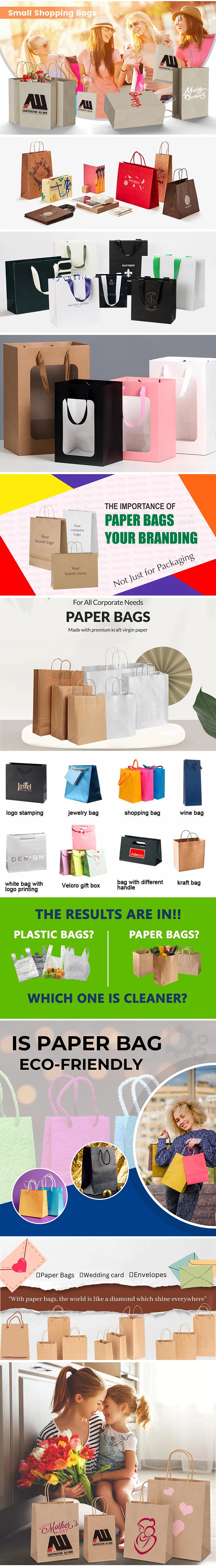 Ultra-Thin Paper Bags Shopping Bags Recyclable Paper Bags Customized Printed Logo Colorful