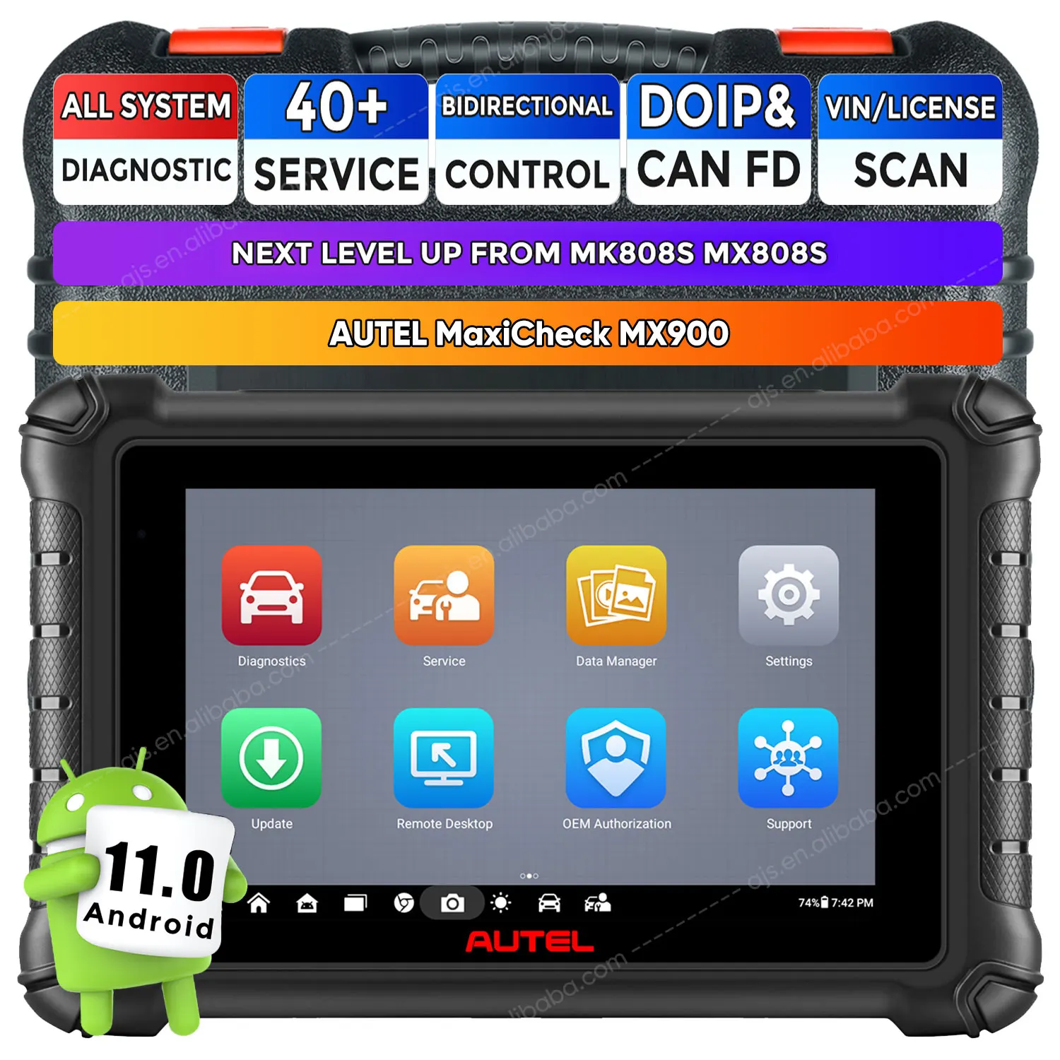 [US VERSION] Autel MaxiPRO MX900 Diagnostic Tool MX 900 808 808S Altar MP808S MP 808 Universal Vehicle OBD2 Scanner For All Cars