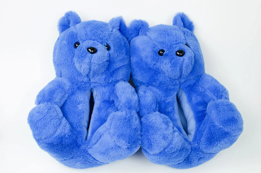 2022 Hot Selling  Panda Teddy Bear Plush Winter Warm Cotton Home Slipper Plush Animal Slipper Plush Toy Women Slipper