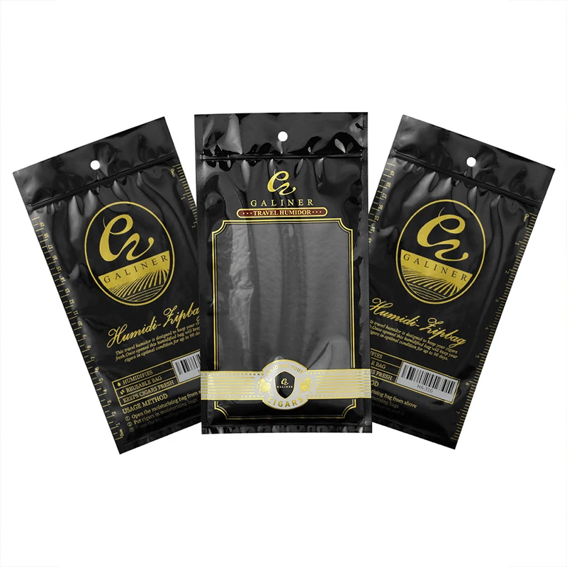 Custom Swisher Cigar Leaf Wraps Moisturizing Mylar Tobacco Cigar Travel Humidor Packaging Zipper Bags