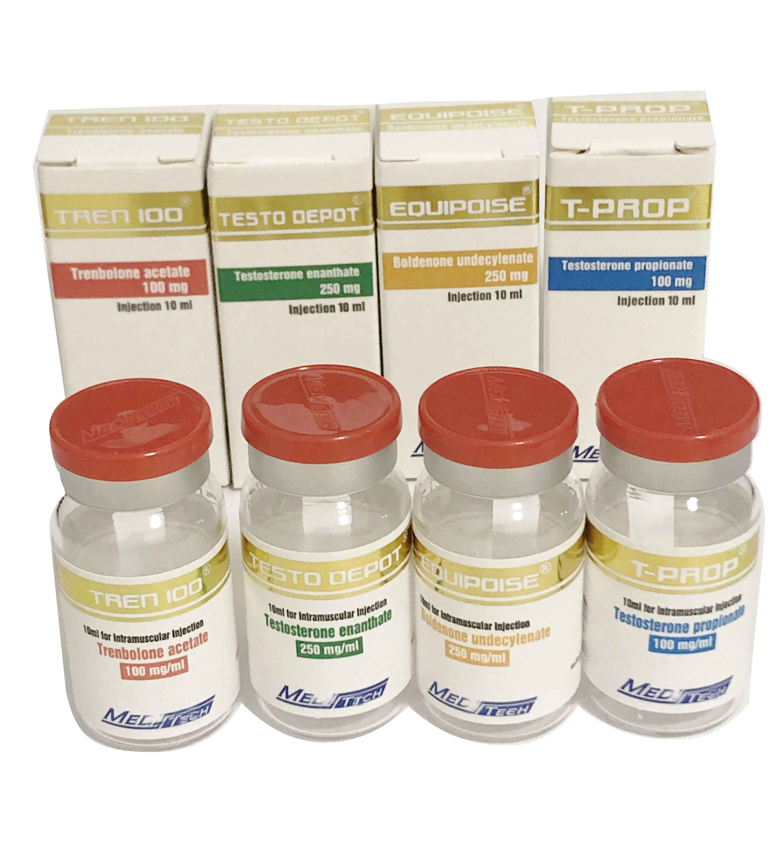 Custom printed waterproof  Medicine Pharmaceutical packaging 10ml steroi vial labels and boxes