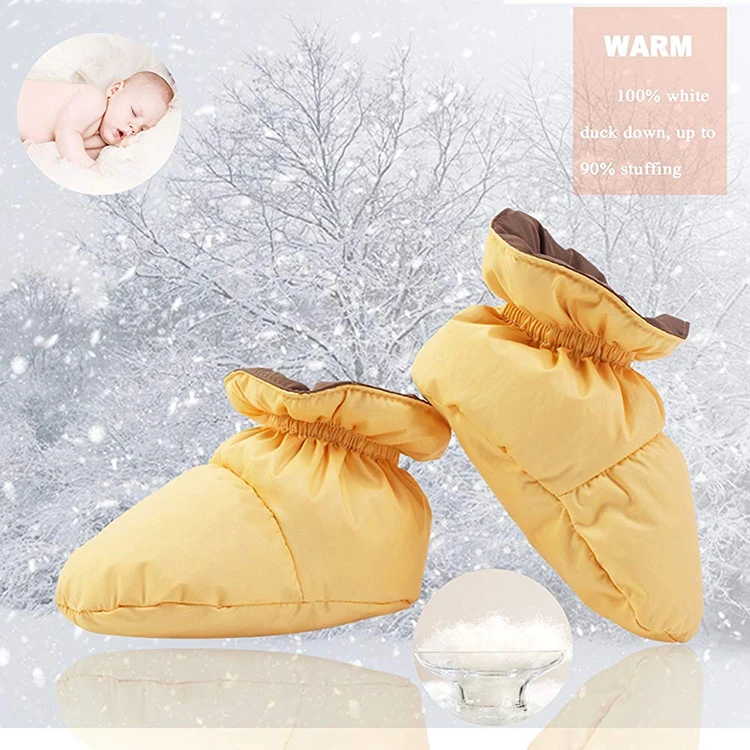 
Wholesale Cozy Down Winter Warm Indoor Slippers Crib Baby Girls Shoes Ankle Snow Boots Feet Warmer 4-12 Months 