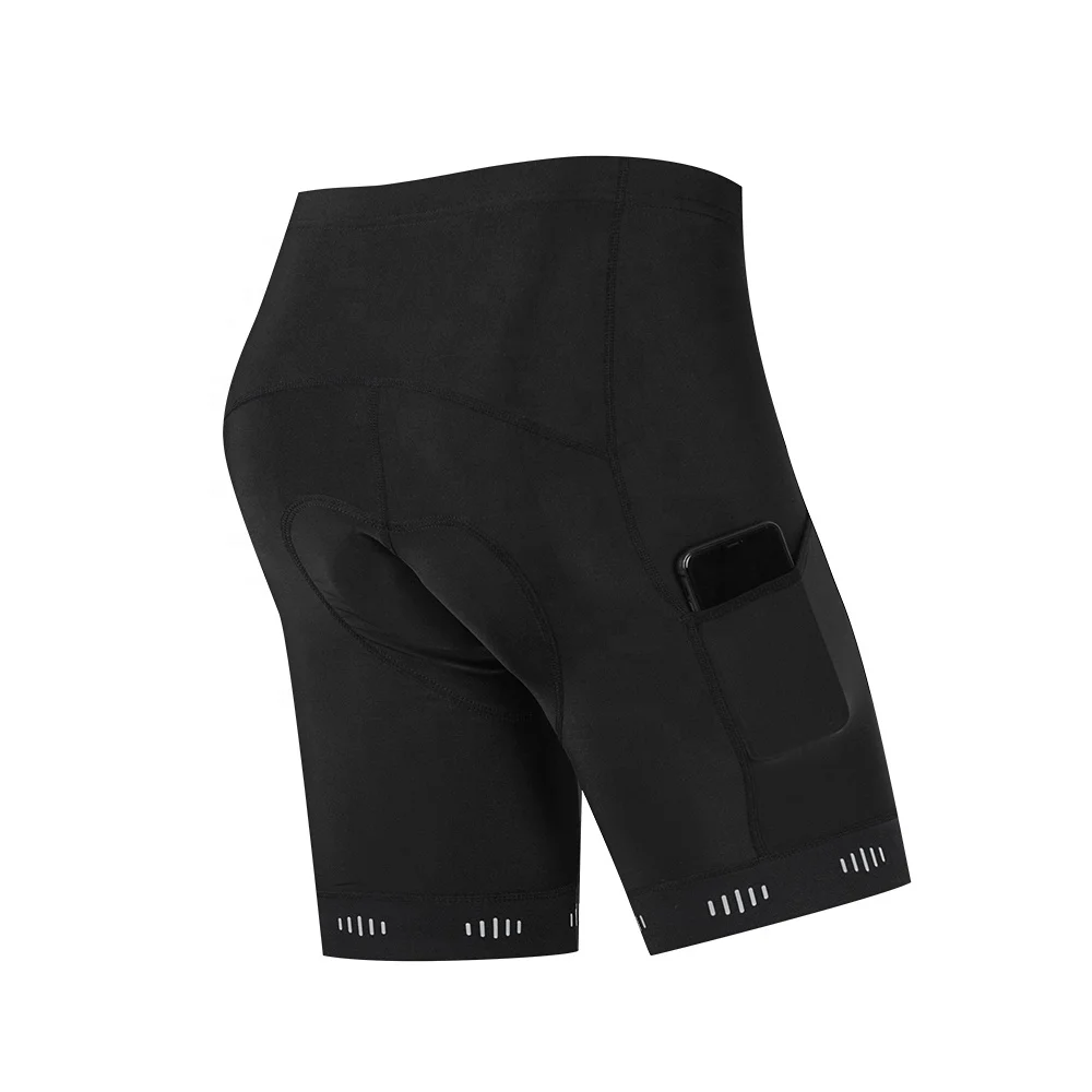 2023 Cycling Bottoms with Reflector Cycling Shorts Pocket Padded Bike Bib Tights