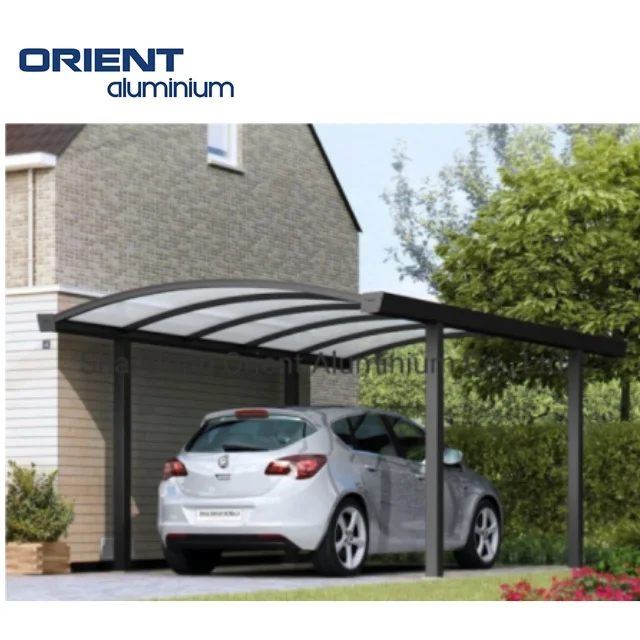 High Quality Modern Design Freestanding Assemble Aluminium Carports With Single And Double Shed