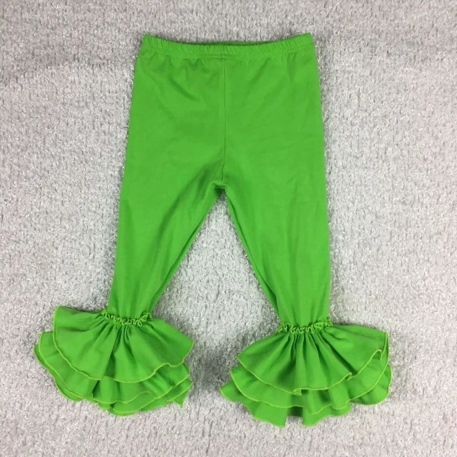 High Quality Baby Cotton Leggings Fall Winter Toddler Girls Solid Icing Ruffle Pants For Kids
