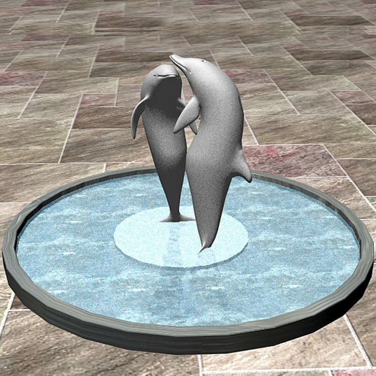 Modern Garden Killer Whale Bronze Outdoor Decorative Fountain