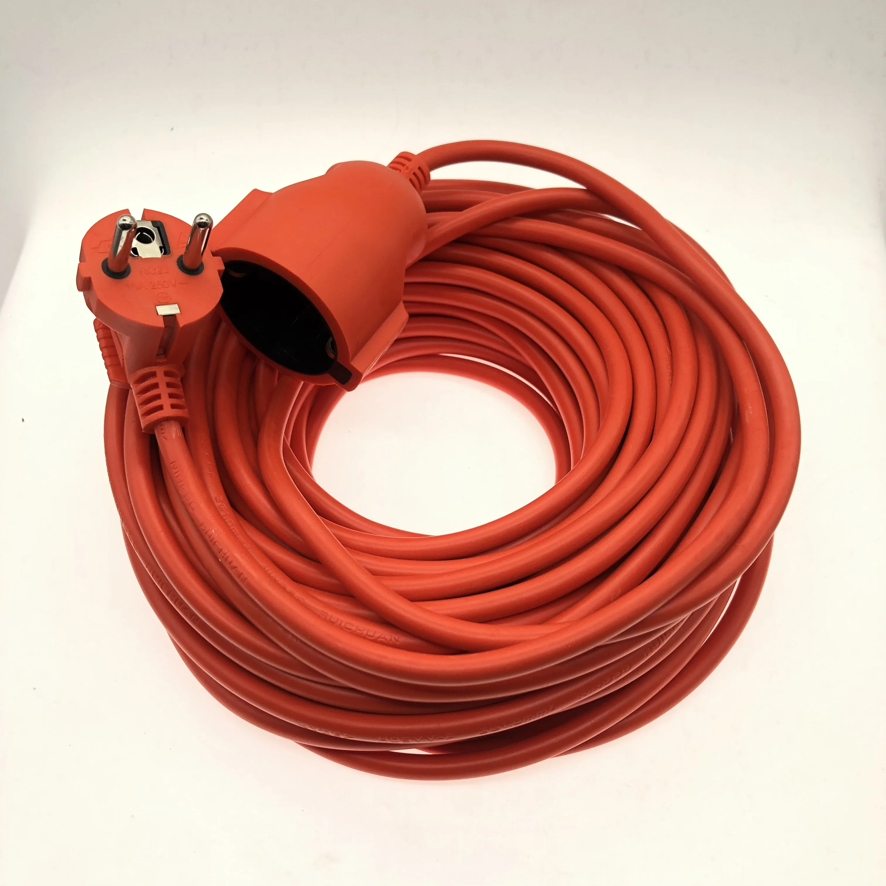 Indoor Use Orange European Standard Outlet Retractable Power Extension Cord With CE Approved