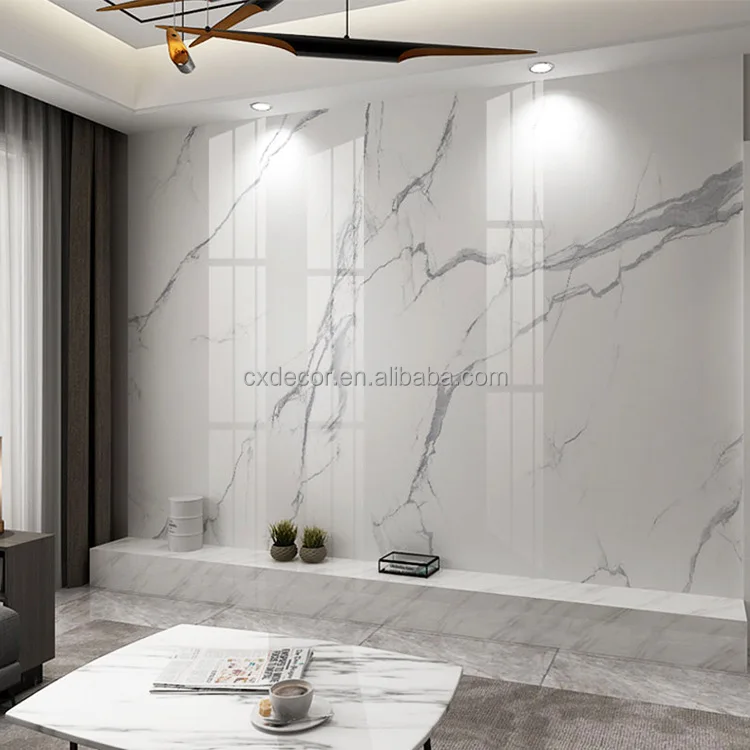 China 1220*2440 pvc marble sheet alternative board wall panal interior wall cladding panel 5mm marvel 3d effect wallpanel