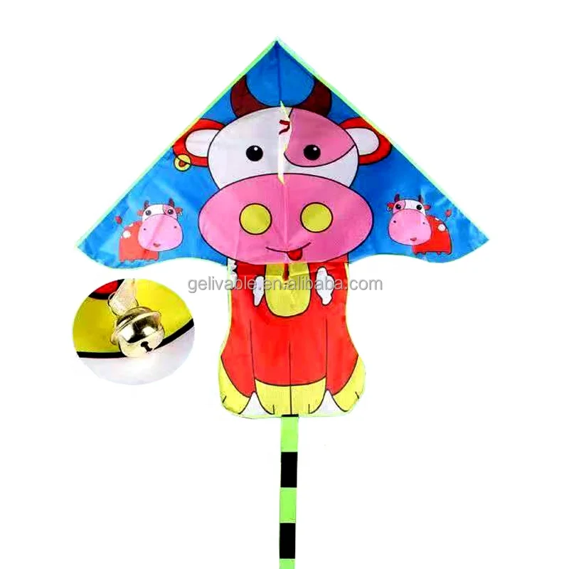 wholesale high quality cartoon delta  kites with flying  handle from weifang kite factory