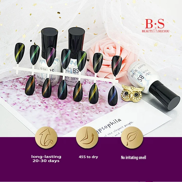 
Wholesale 15ml Private Label Nail Art Soak Off Magnetic Gel Super Galaxy 5d Cat Eye Uv Gel Polish 