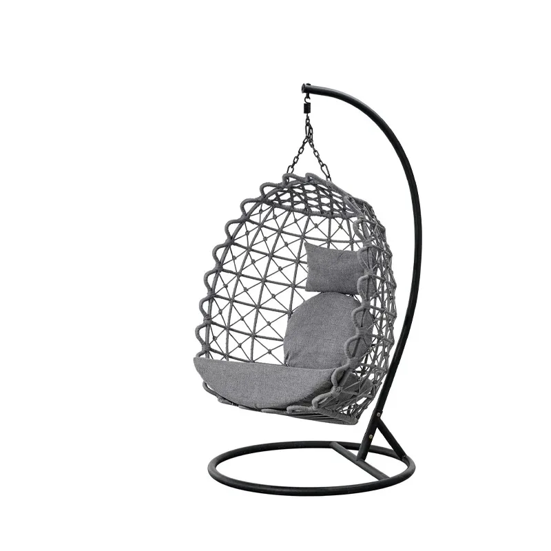 High quality European style rope garden swimming pool patio swing hanging chair with good price