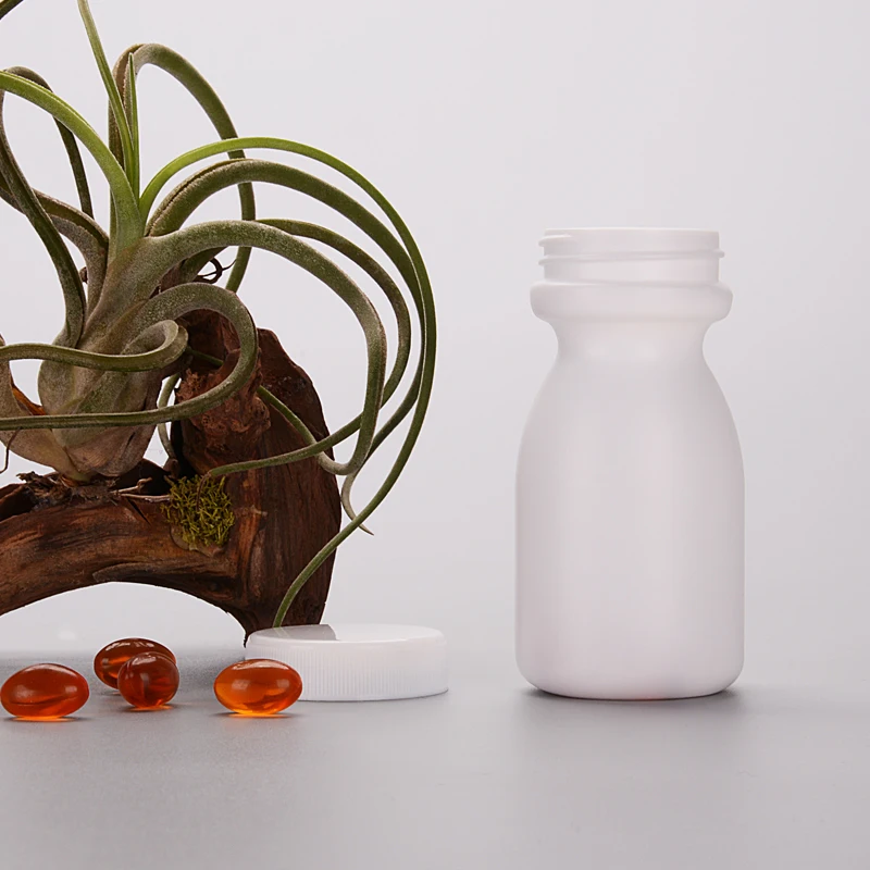 White Medical Pill Plastic Bottle 100Ml Medicine Plastic Bottle