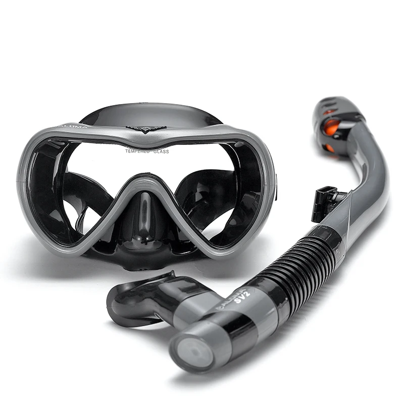 ALOMA factory Snorkeling gear diving mask set with high quality dive snorkel tube and goggles