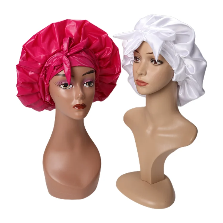 Модная дышащая очень большая шапочка для душа, водонепроницаемая многоразовая шапочка для душа, шапочка, шапочка для душа для женщин