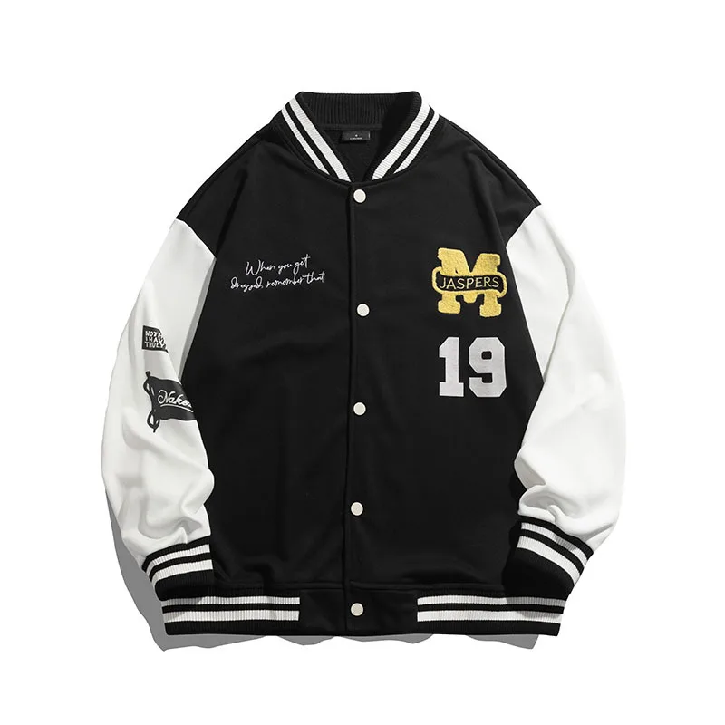 Autumn Man Fashion Embroidery Hip Hop Loose All-Match Street Wear Baseball Jacket