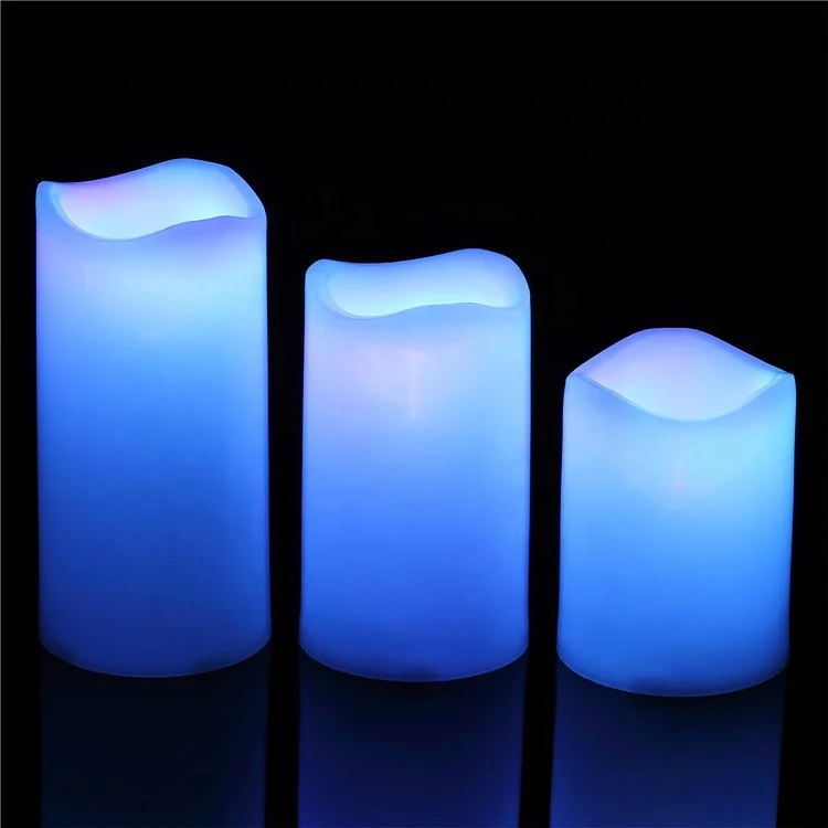 LED flameless wax paraffin candle light wholesale Illumination wedding decoration candle tealight with color change by remote