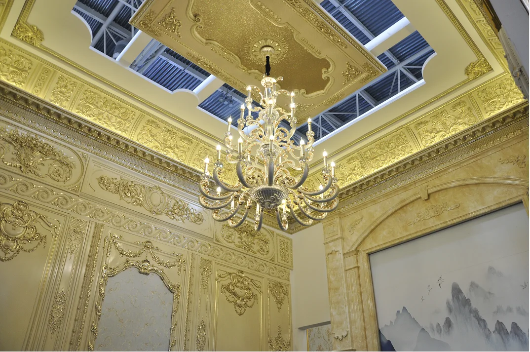 Banruo Home decoration pop design roof line moulding decorative PS interior foam cornice molding