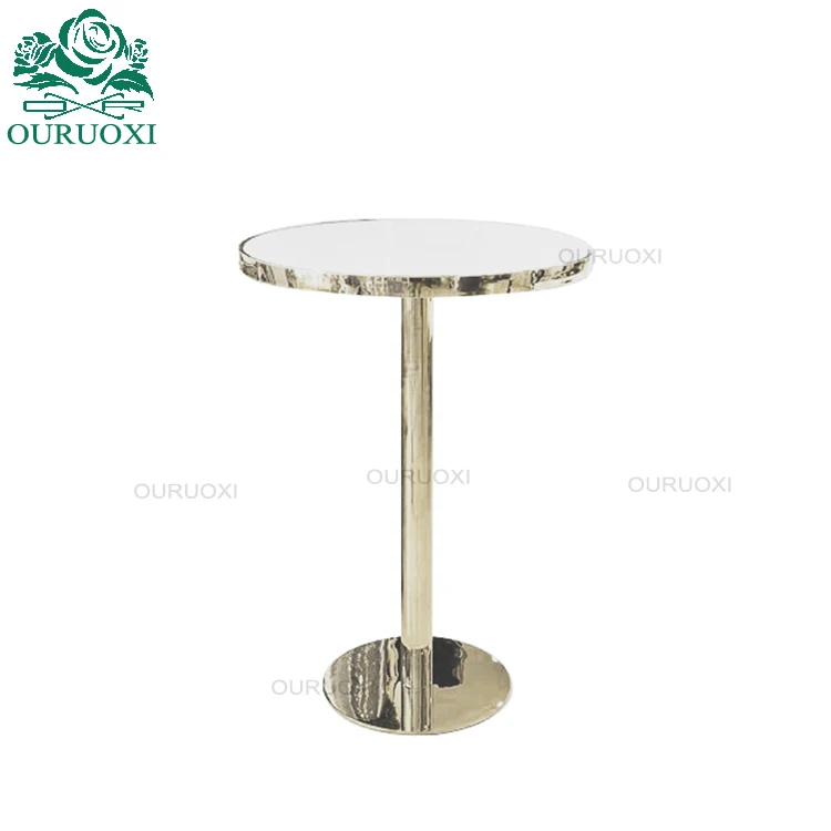 High tempered glass top gold stainless steel modern cocktail table for sale