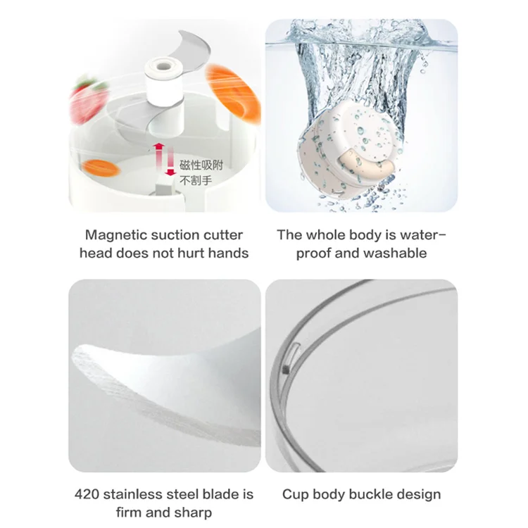 Easy Hand-pull Mincer Blender Mixer Food Processor for Fruits Nuts Garlic meat Baby Food Onion Cutter 2 cup manual food chopper
