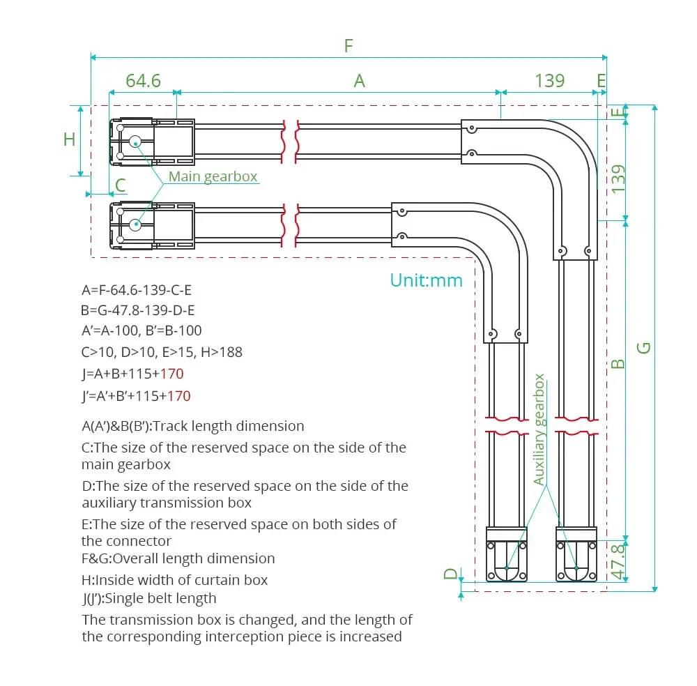 Curtain Track Set for Corner Windows 90/135 Degree Slide Curtain Rail Electric for Living Room ARC Design for Comfortable Use