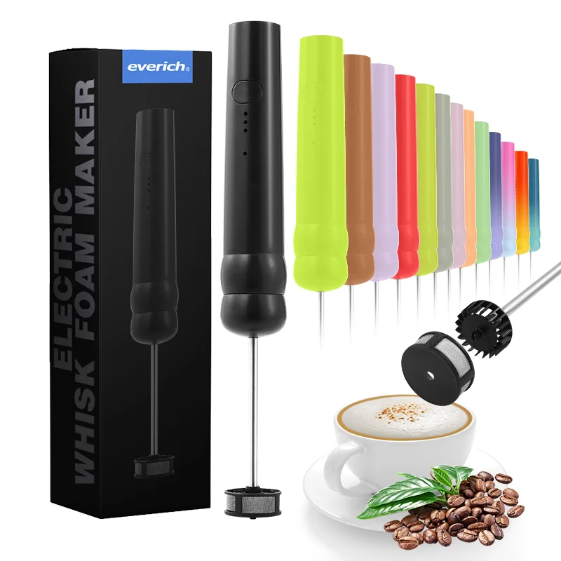 ODM Stainless Steel Digital Switch Milk Frother Handheld USB milk frother coffee frother