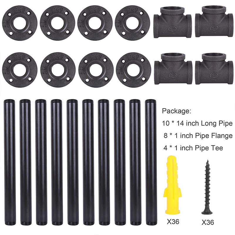 Винтажные 30-дюймовые металлические трубы из серой стали современный дизайн Промышленный Набор ножек стола для столовой/кухни железный стул Legs-VT-02.050