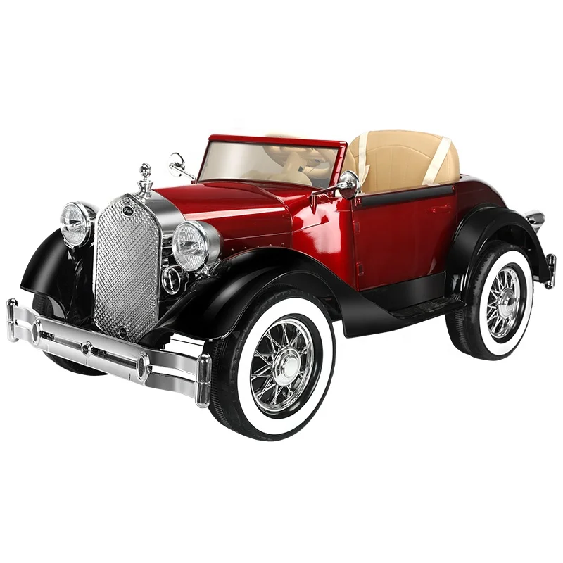 2023 New Model  Kids Vintage car Electric Car  Drive Double Door Cool 4 Wheel Design Electric Toy Car